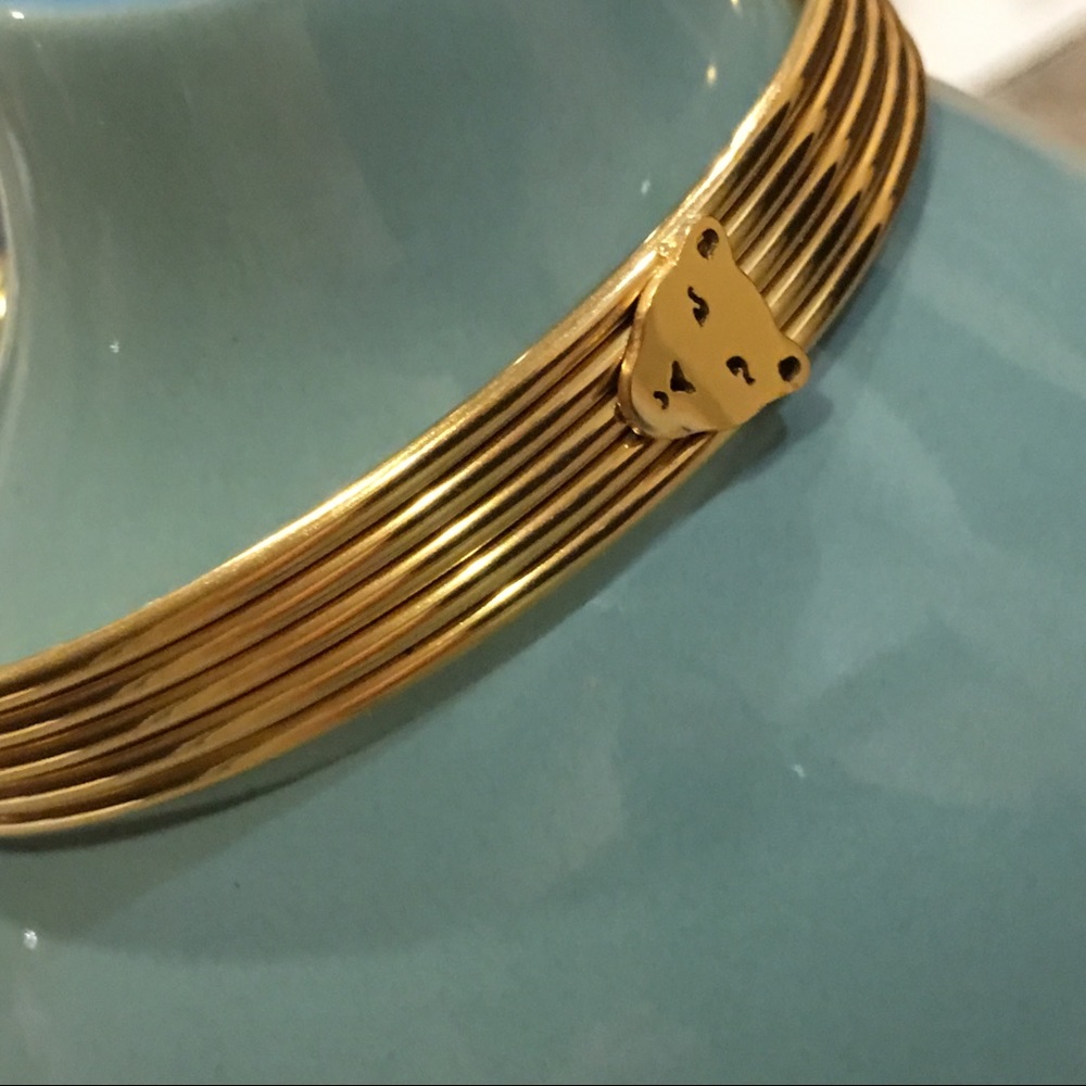 Golden Stainless steel panther 🐆 bangle